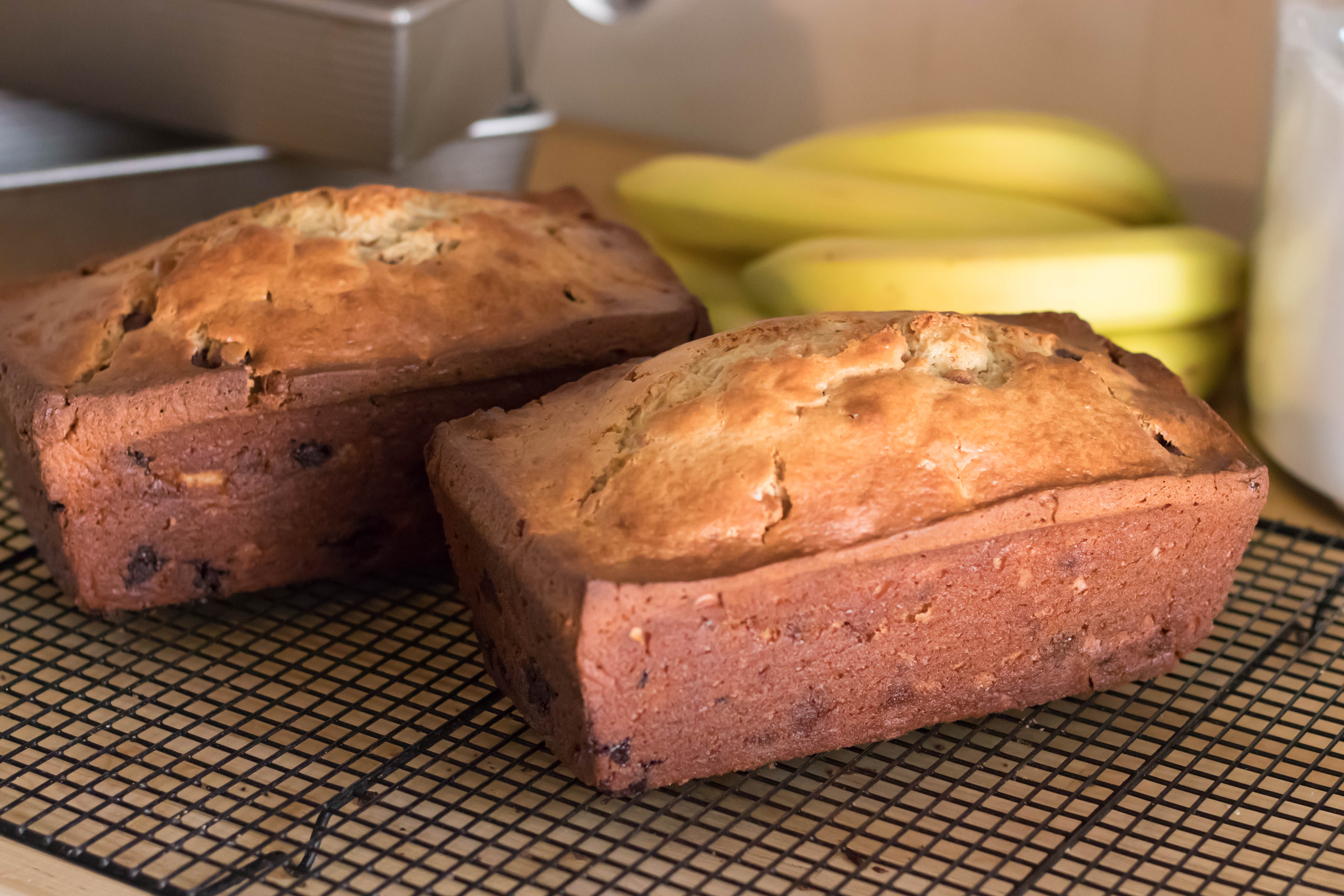 banana bread with peanut butter and chocolate
