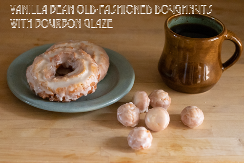Vanilla Bean Doughnuts with Bourbon Glaze