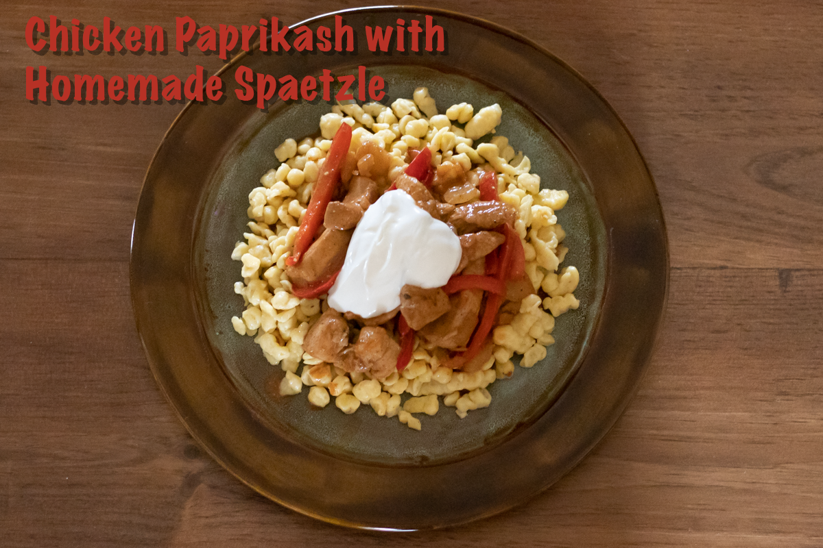 Quick And Easy Chicken Paprikash With Homemade Spaetzle Whattomunch Com