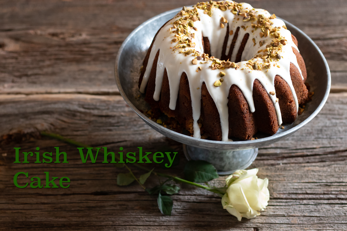 Irish whiskey Cake Title with words