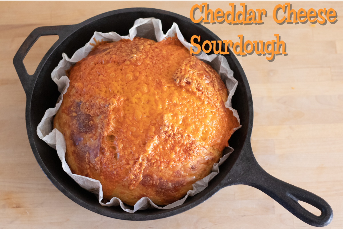 Title page for cheddar cheese sourdough