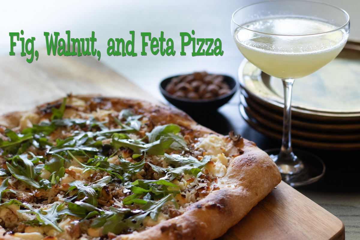 Title page for Fig Walnut and feta pizza
