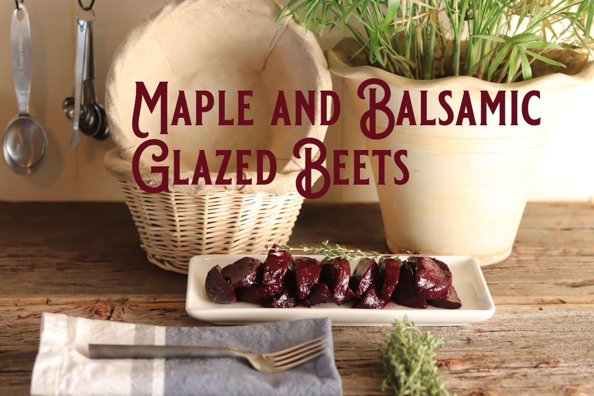 Title Maple and Balsamic Glazed Beets