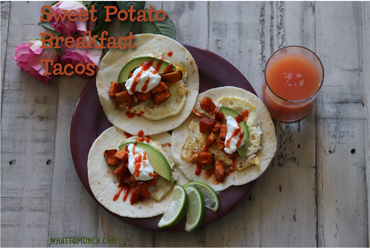 Sweet Potato Breakfast Tacos - whattomunch.com