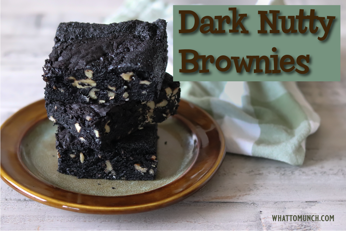 Dark Nutty brownies Title