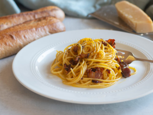 Spaghetti Carbonara, A Rich, Sophisticated Classic. 