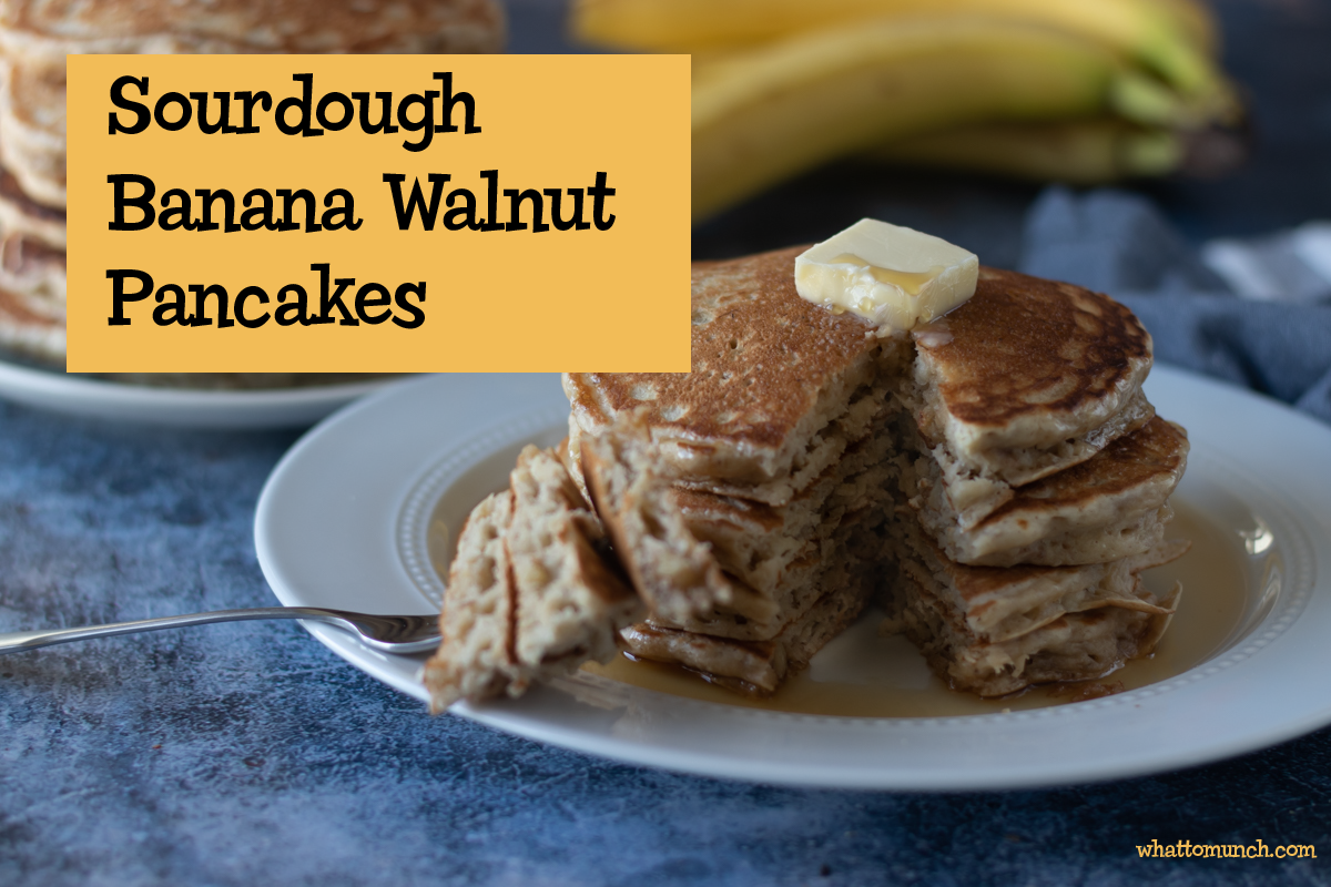 Sourdough Banana Walnut Pancakes