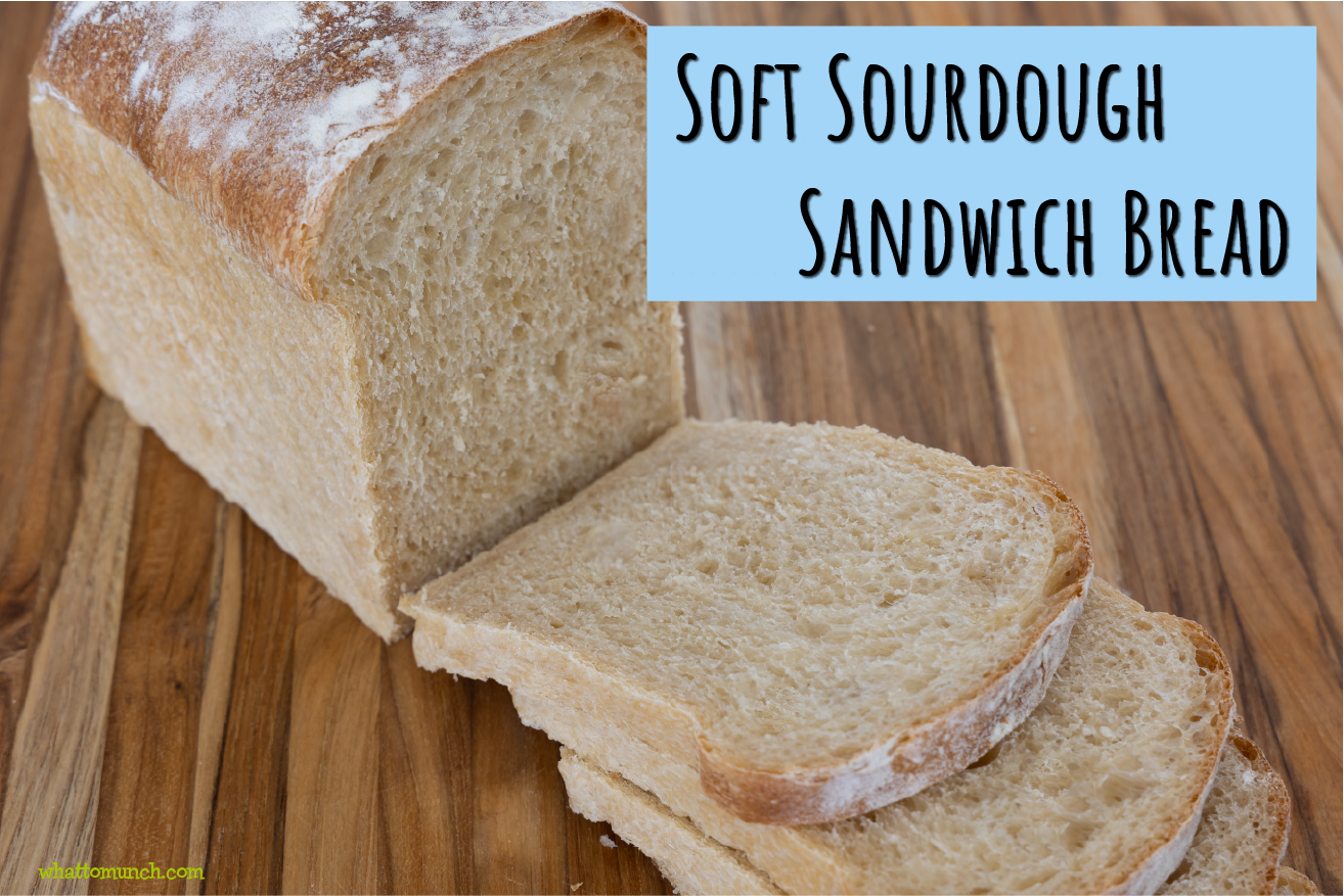 title for Soft Sourdough Sandwich Bread