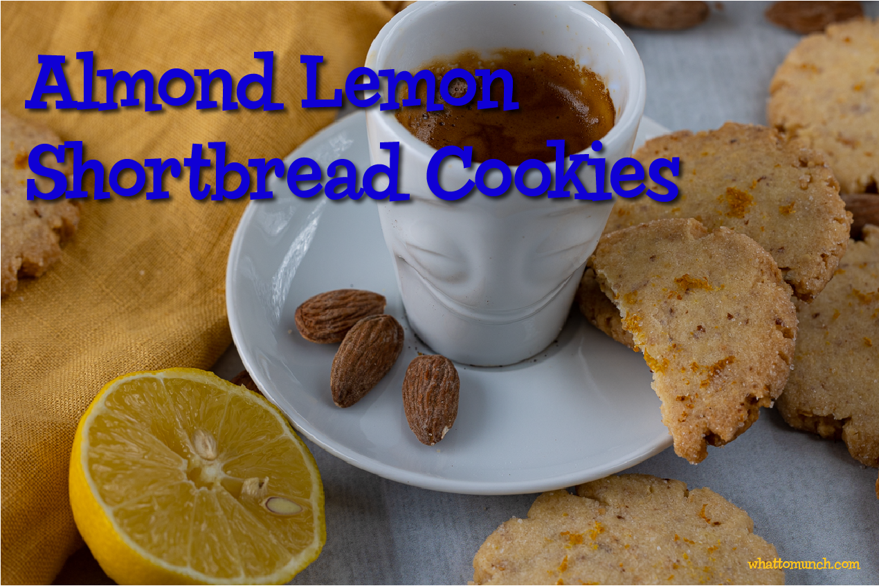 Almond Lemon Shortbread Cookies