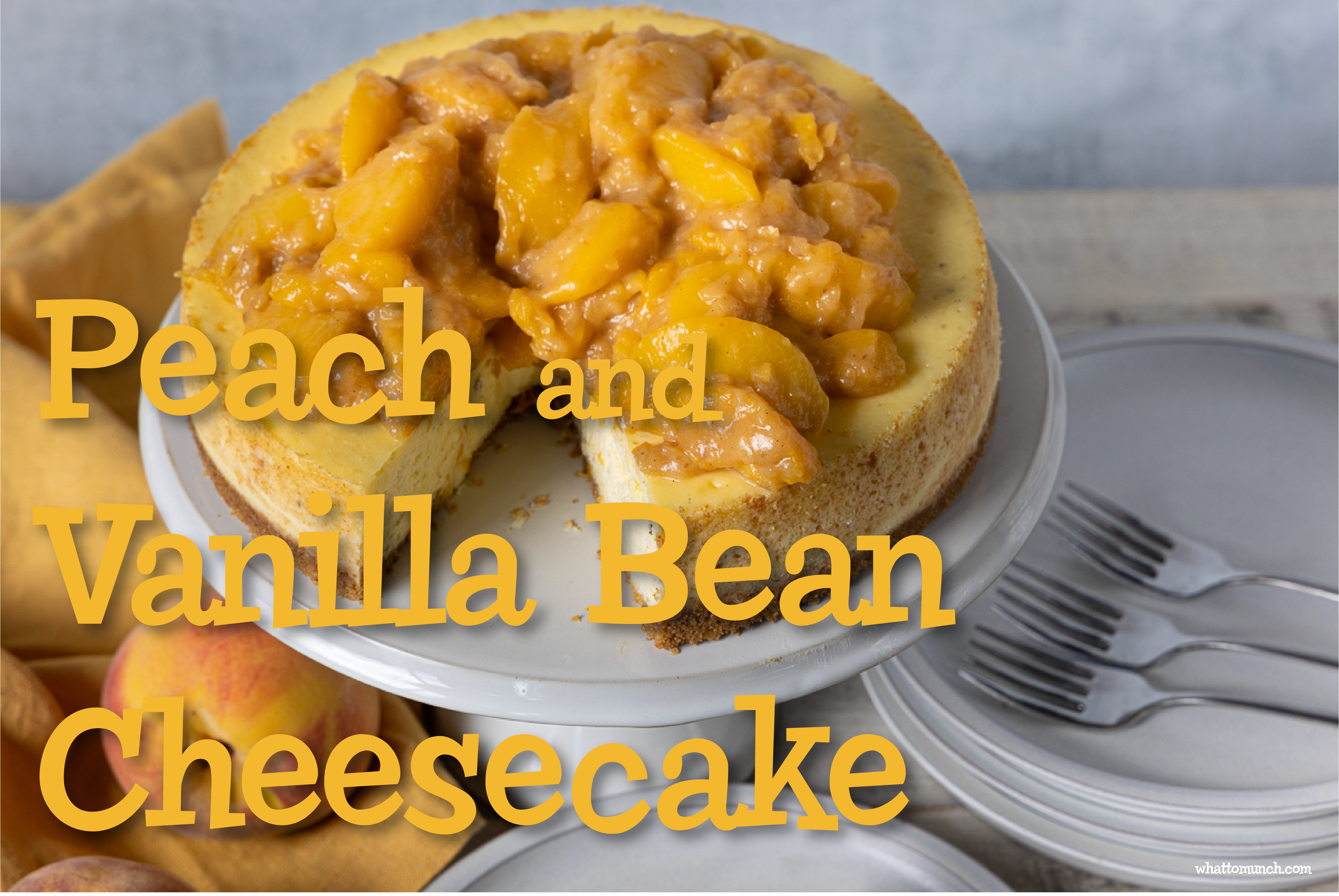 Peach and Vanilla Bean Cheesecake